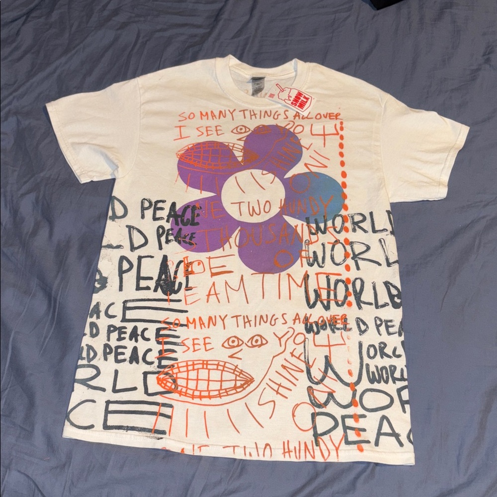 SNOW MILK One of a Kind World Tee Medium unisex